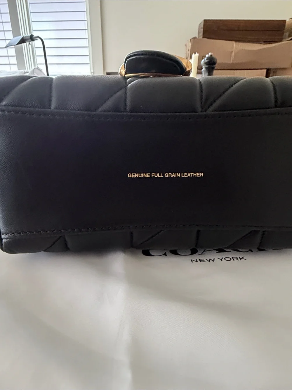 ✨NWT Coach Tabby Quilted Napa Leather Top-Handle Bag with Gold & Leather Strap ✨